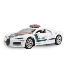 1:32 Scale Toy Car Dubai Police Bugatti Chiron Metal Alloy Sports Car Diecasts Vehicles Model Toys For Children Kids Collection 2024 - buy cheap
