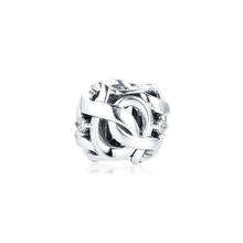 Openwork Woven Infinity Charm Women 925 Sterling Silver Charm Beads for Jewellry Making Valentine Day 2024 - buy cheap