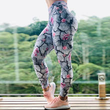 Mulheres imprimir leggings de cintura alta aptidão mujer esportiva poliéster elástico casual push up workout legging 2020 novo sexy calças 2024 - compre barato