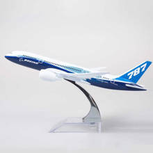 18 CENTÍMETROS simulação Aeronave 1:300 escala BoeingB-787 exibição Estática W base de Fundição de liga leve modelo de Avião companhia aérea avião caçoa o Presente 2024 - compre barato