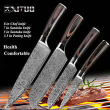 XITUO Stainless Steel Kitchen Knives Japanese Damascus Pattern Chef Knife Sets Cleaver Paring Santoku Slicing Utility Tool 2024 - buy cheap