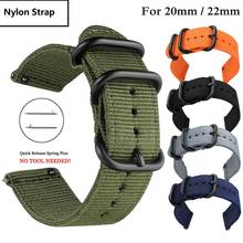 Nylon Canvas Wrist Strap for Xiaomi huami Amazfit Bip BIT PACE Lite Watch Band for Samsung watch active Strap 20mm 22MM 2024 - buy cheap