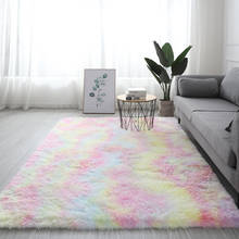 New Rainbow Colors Carpets Tie Dyeing Plush Soft Carpets For Bedroom Living Room Anti-slip Floor Mats Kids Room Carpet Rugs 2024 - buy cheap