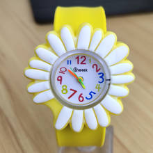 Детские наручные часы в форме хризантемы без пряжки, спортивные кварцевые часы для мальчиков и девочек, детские часы, подарок на день рождения, часы 2024 - купить недорого