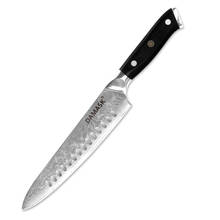 Дамасские кухонные ножи японский нож сантоку 73 слоя VG10 Дамасские стальные ножи шеф-повара G10 ручка столовые приборы инструменты для приготовления пищи 2024 - купить недорого