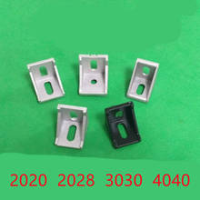5-20 шт. 2020 2028 черные или серебряные угловые фитинги, угловой кронштейн для коннектора 2020, алюминиевый профиль 2024 - купить недорого
