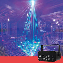 SAROK-luces LED de escenario, 6 agujeros, 64 patrones, lámpara láser de escenario, barra de Disco, Flash KTV, Mini proyector de Navidad 2024 - compra barato