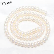 6-7mm Natural Freshwater Pearls Beads High Quality 15inch White Punch Loose Beads For Jewelry Making DIY Women Necklace Bracelet 2024 - buy cheap