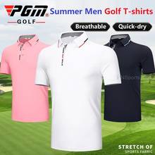 Pgm Short Sleeve Men's Golf Polo Shirt Quick Dry Golf Wear Male Breathable Sportswear Golf Clothing For Training 3 Colors 2024 - buy cheap