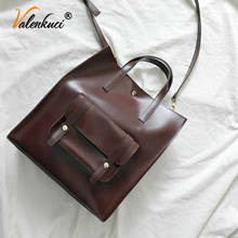 Vintage Women Handbag Large Capacity PU Leather Shoulder bag female Messenger bag lady big Tote Bag briefcase bolsa feminina 2024 - buy cheap