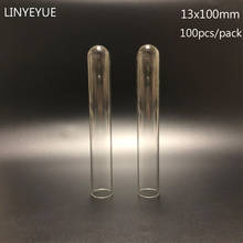 Tubo de ensayo de vidrio para laboratorio, Fondo en forma de U, 13x100mm, 100 unids/paquete 2024 - compra barato