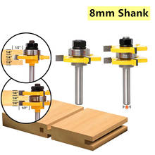 2pcs 8mm Shank Woodworking Router Bits Raised Panel Cabinet Door Router Bit Set 3 Bit Woodworking Cutter T-Slot Cutters 2024 - buy cheap