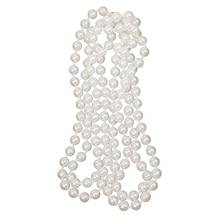 Collar largo de perlas artificiales, accesorio de joyería blanca para disfraz de chica Flapper, 1920s 2024 - compra barato