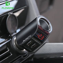 FLOVEME-cargador de coche 3.1A para teléfono en coche, dispositivo de carga rápida con pantalla Digital, USB Dual, encendedor de cigarrillos para camión y SUV de 12-24V 2024 - compra barato