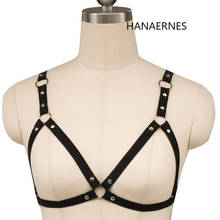HANAERNES Sexy Goth Lingerie Elastic Alluring Bustier Bandage cage bra cupless lingerie Bandage Body belt Crop Tops Cupless 2024 - buy cheap