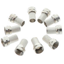 10Pcs 75-5 F Connectors Screw On Type For RG6 Satellite TV Antenna Coax Cable Twist-on 2024 - buy cheap