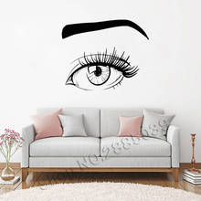 Eyelash Decals Wall Window Sticker Beauty Salon Fashion Wall Decor Woman Face Lashes Eyebrows Brows Home Room Fine Decor LL722 2024 - buy cheap