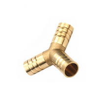 Adaptador farpado de cobre do acoplador da junção do conector do farpado pneumático encaixe de tubulação de bronze y da forma 3 da mangueira da maneira farpado 4mm-16mm 2024 - compre barato