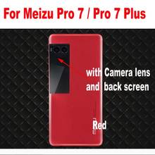 Оригинальный LTPro лучшая Задняя крышка батареи задняя крышка корпус дверь + камера Стекло Объектив задний экран для Meizu Pro 7/Pro 7 Plus 2024 - купить недорого