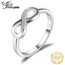 JewelryPalace Infinity Knot Love 925 Sterling Silver Ring Cubic Zirconia Stakable Promise Korean Finger Rings for Women Girl 2024 - buy cheap