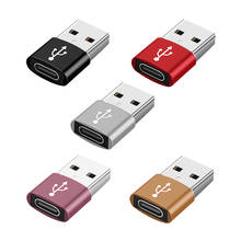 Adaptador USB 3,1 tipo C hembra A USB 3,0 A macho, compatible con sincronización de datos, transferencia de carga, accesorios para teléfono móvil, 2 uds. 2024 - compra barato