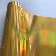 Gloss Holographic Gold Chrome Vinyl Sheet Car Wrap Film with Air Release Bubbles Adhesive DIY Stickers Decals 2024 - buy cheap