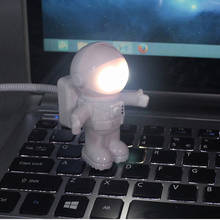 Светодиодный ночсветильник с USB-трубкой и астронавтом, 5 в пост. Тока 2024 - купить недорого