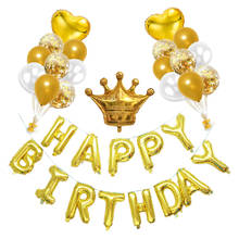 Balões laminados de letra para aniversário e casamento, balão de hélio, para decoração de festa infantil, globos, champagne 2024 - compre barato