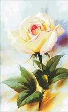 Paquete de punto de cruz de una rosa amarilla, gran floración, 18ct, 14ct, 11ct, tela de algodón, bordado, costura hecha a mano DIY 2024 - compra barato