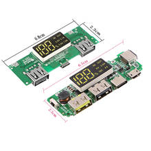 LED Dual USB 5V 2.4A Micro/Tipo-C USB Banco de Energia Móvel 18650 Bateria De Lítio de Carregamento Do Módulo carregador Placa de Proteção do Circuito 2024 - compre barato
