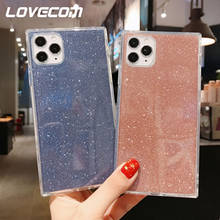 Lovecom cor sólida glitter caso de telefone para iphone 12 mini 11 pro max xr x xs max 7 8 plus tpu macio 2 em 1 telefone claro capa traseira 2024 - compre barato