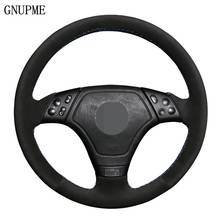 DIY Hand-stitched Black Genuine Leather Black Suede Car Steering Wheel Cover For BMW E36 E46 E39 Accessories 2024 - buy cheap