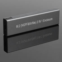 Funda de SSD M2, carcasa NVME M.2 a USB tipo C 3,1, adaptador SSD para NVME Dual PCIE NGFF SATA M/B, funda de llave 2230/2242/2260/2280 SSD 2024 - compra barato