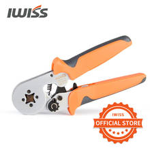 Iwiss-alicate de ratchet hsc8 6-4a, ferramenta de crimpagem manual com catraca, alcance de 0.25-mm, awg (24-10 awg) 2024 - compre barato