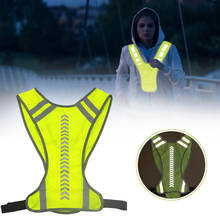 Outdoor Night Riding Running Reflective Vest Safety Security Sports Vest Night Bicycle Cycling Riding Jogging Vest Guiding Light 2024 - buy cheap