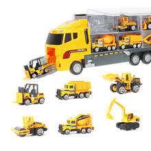 4 Types Big Truck 6PCS/Set Mini Diecast Car Construction Vehicles Toy Alloy Engineering Truck Classic Toy for Gift Children Boys 2024 - buy cheap