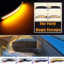 Luz de señal de giro dinámica LED azul para Ford Kuga Escape EcoSport 2013-18 c-max/Ford Focus 3 MK3 (EE. UU.), luz indicadora de espejo lateral 2024 - compra barato