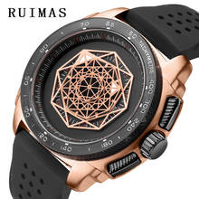 RUIMAS Men Watch Fashion Sports Quartz Hublo Watches Top Brand Big Dial Creative Silicone Waterproof Clock Relogio Masculino 2024 - buy cheap