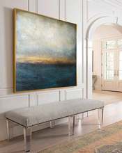 Large Oil Painting Canvas Art Sea Abstract Painting Blue Painting Gray Painting Sunset Painting Contemporary Art Home Decor 2024 - buy cheap