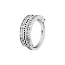 Anillo de compromiso de circonia cúbica transparente para mujer, joya de compromiso, 925 anillos de plata esterlina 2024 - compra barato