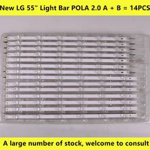 14PCS LED Backlight strip Pola 2.0 55" For NC550DUN  55LN6200 55LN5600 55LN5710 55LN5750 55LA6205 55LA6200 55LA6210 55LA6208 2024 - buy cheap