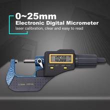 Electronic Outside Micrometer 0-25mm/0.001mm LCD Digital Gauge Vernier Caliper Meter Carbide Tip Measuring Tools 2024 - buy cheap