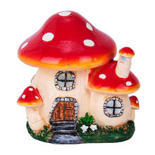 Decoração de jardim doméstico, artesanato em resina de cogumelo mini decoração de jardim da casa de fadas em miniatura paisagem, acessórios de resina micro jardim 2024 - compre barato