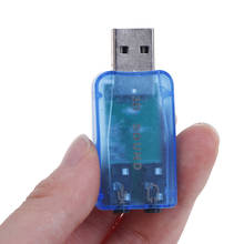 3.5mm mini externo 3d usb placa de som 5.1 canais adaptador de cartão áudio falante microfone fone de ouvido interface para computador pc 2024 - compre barato