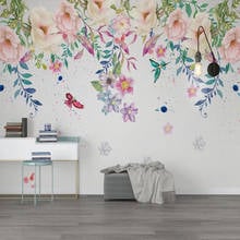 Custom 3D Hand Painted Flowers Mural Wallpaper For Kids Room Living Room Bedroom Background Photo Decor Painting Wall Covering 2024 - buy cheap