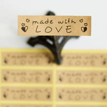 Etiqueta de papel kraft vintage com 102 peças, etiqueta amor para empacotamento, embalagem para biscoito, decoração, adesivo de vedação 2024 - compre barato