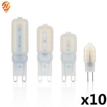 10pcs/lot G4 G9 Led Light AC 220V DC 12V Bulb SMD2835 Spotlight For Crystal Chandelier Replace Halogen Lamp 360 Degree Lighting 2024 - buy cheap