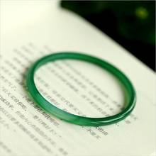 Brazalete de Jade verde Natural para mujer y hombre, pulsera de jadeíta tallada a mano, accesorios de moda 2024 - compra barato