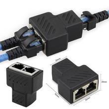 New 1 To 2 LAN Ethernet Network RJ45 Splitter Extender Plug Adapter Connector Splitter Extender Network Cable 2024 - buy cheap