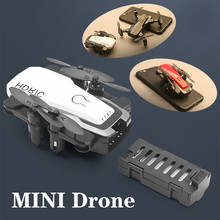Mini rc drone com câmera hd, helicóptero dobrável, quadricóptero pequeno, controle remoto, brinquedo de bolso, 0,3mp de altura fixa 2024 - compre barato